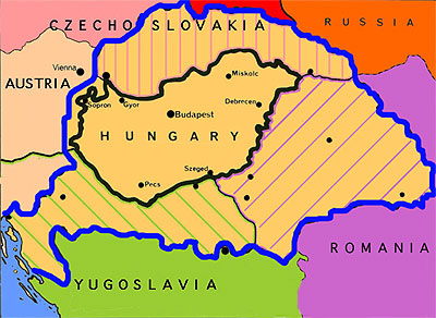 Территория Венгрии после 1920 года