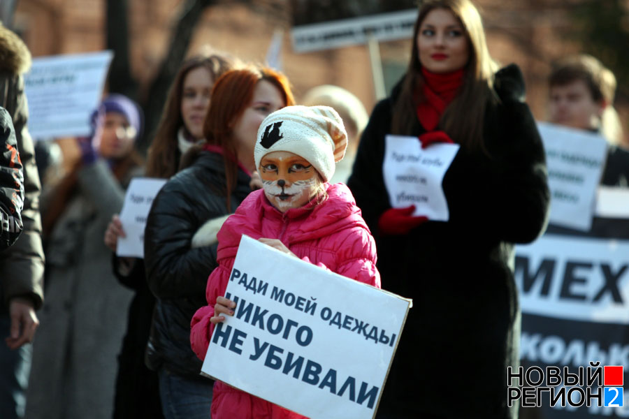 Спаси жизнь – откажись от шубы (ФОТОРЕПОРТАЖ) / В Челябинске прошел Антимеховой марш