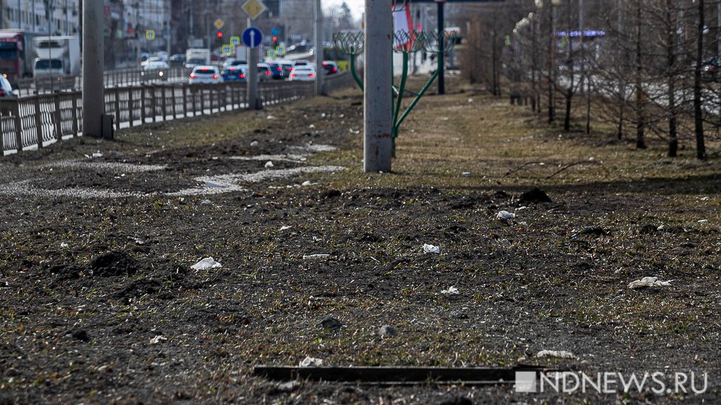 Ветер разметал по неубранному Екатеринбургу мусор и пыль (ФОТО)