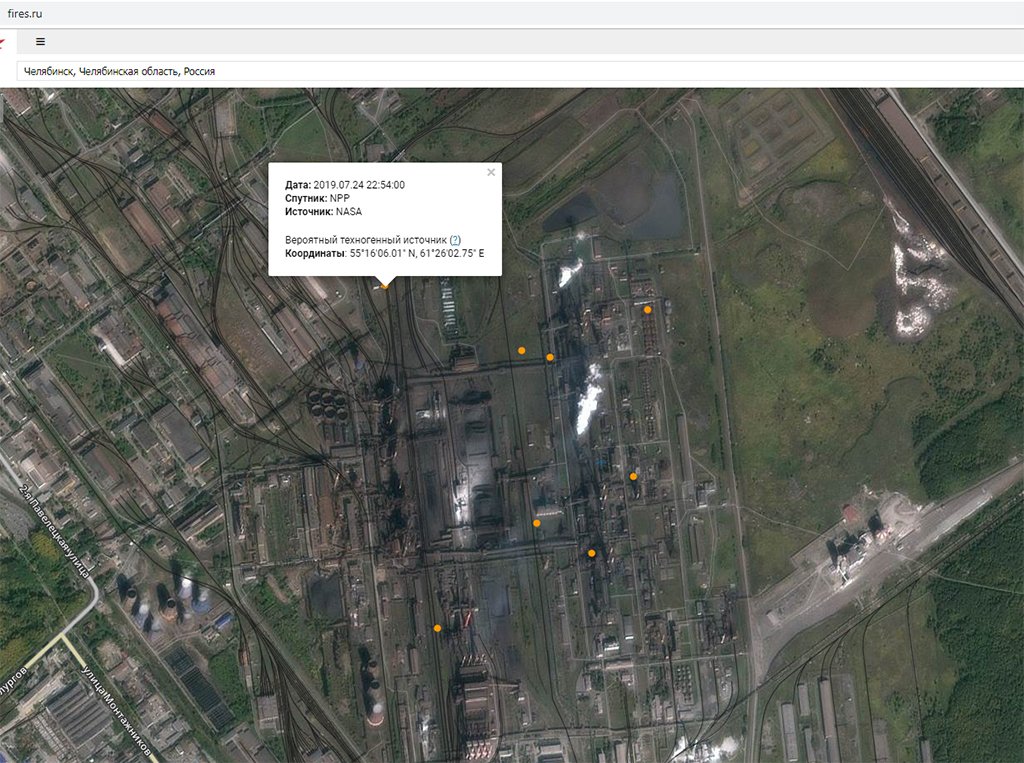Карта челябинска со спутника в реальном времени