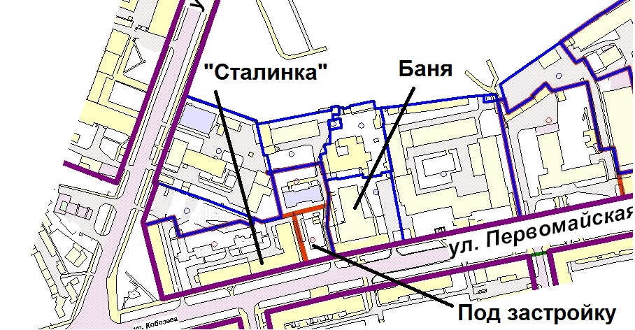 Новый День: Мэрия отмежевала участок между жилой сталинкой и баней-памятником. Что там будет? (ФОТО)