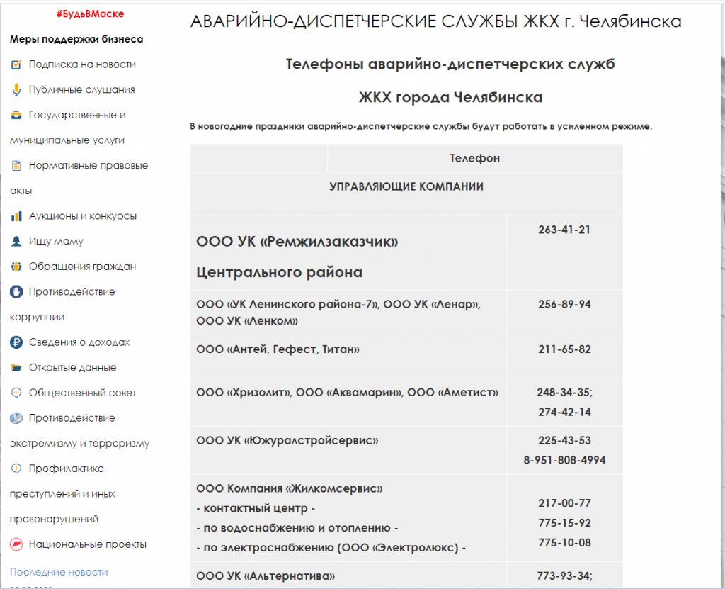 Новый День: куда бежать, кому звонить: телефоны аварийных служб Челябинска