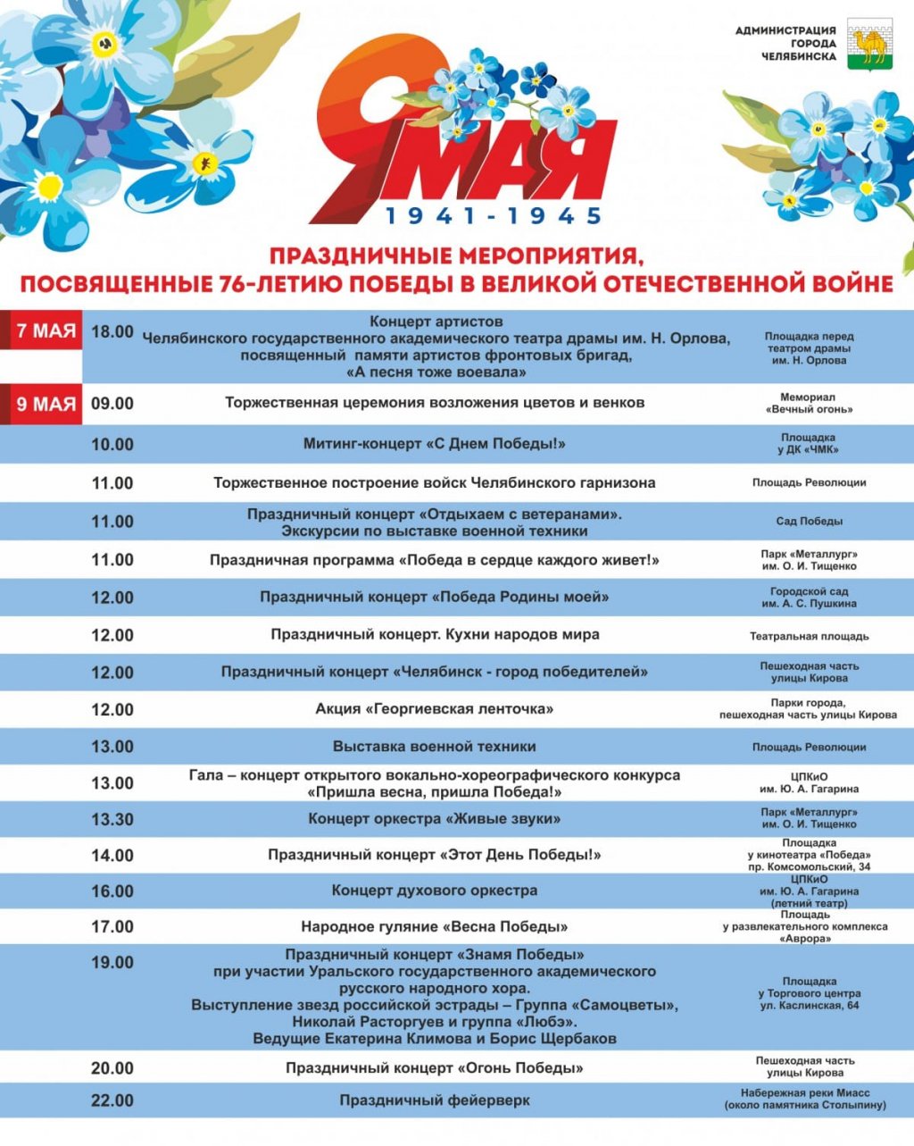 Новый День: День Победы в Челябинске отметят с размахом: афиша праздничных мероприятий