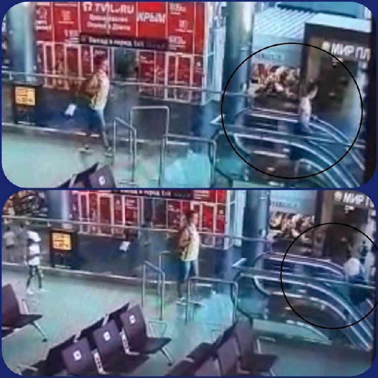 Новый День: В аэропорту Симферополя женщина упала с эскалатора