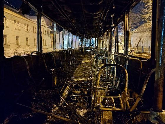 Новый День: В Краснотурьинске сгорел предпоследний трамвай (ФОТО)