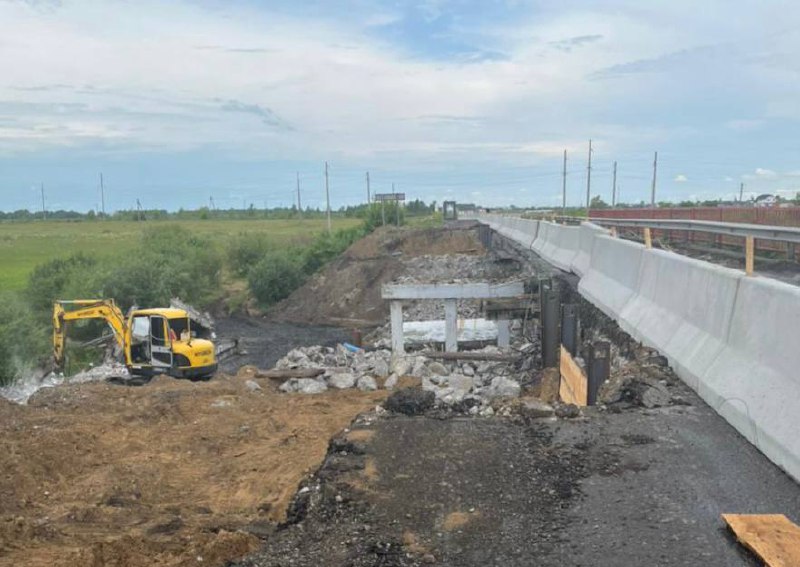 Новый День: В Курганской области перекрыли трассу на Тюмень из-за разрушения моста