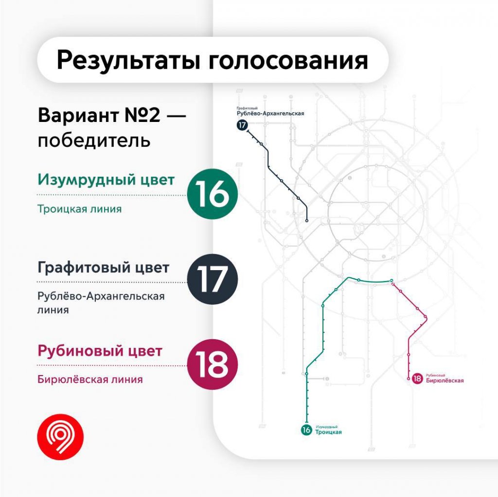 Новый День: Жители Москвы выбрали цвета для трех будущих линий метро