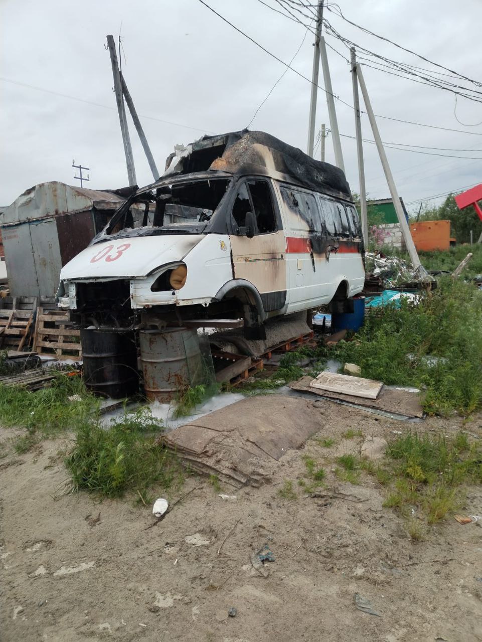 В Салехарде в старом сгоревшем автомобилей «скорой помощи» найдено тело  женщины / 10 июля 2023 | Ямал, Новости дня 10.07.23 | © РИА Новый День