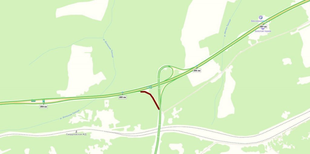 Съезд в Нижние Серги с Пермского тракта закрыли на капремонт
