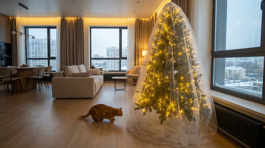 В Сети вирусится новый тренд – новогодняя елка в фате