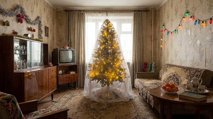 В Сети вирусится новый тренд – новогодняя елка в фате