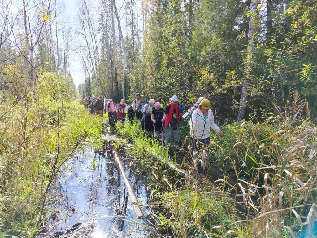 «Шли по колено в воде». Уральские паломники преодолели 40 км по болотам и глухим лесам (ФОТО)